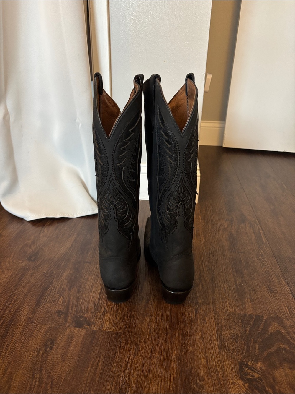 Circle G Black Embroidered Over-the-Knee Western Boots - Picture 4 of 5